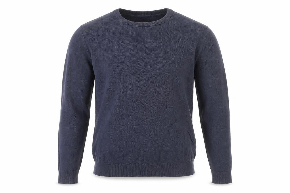 Selected Homme Men’s Blue Cotton Crew Neck Jumper Size M