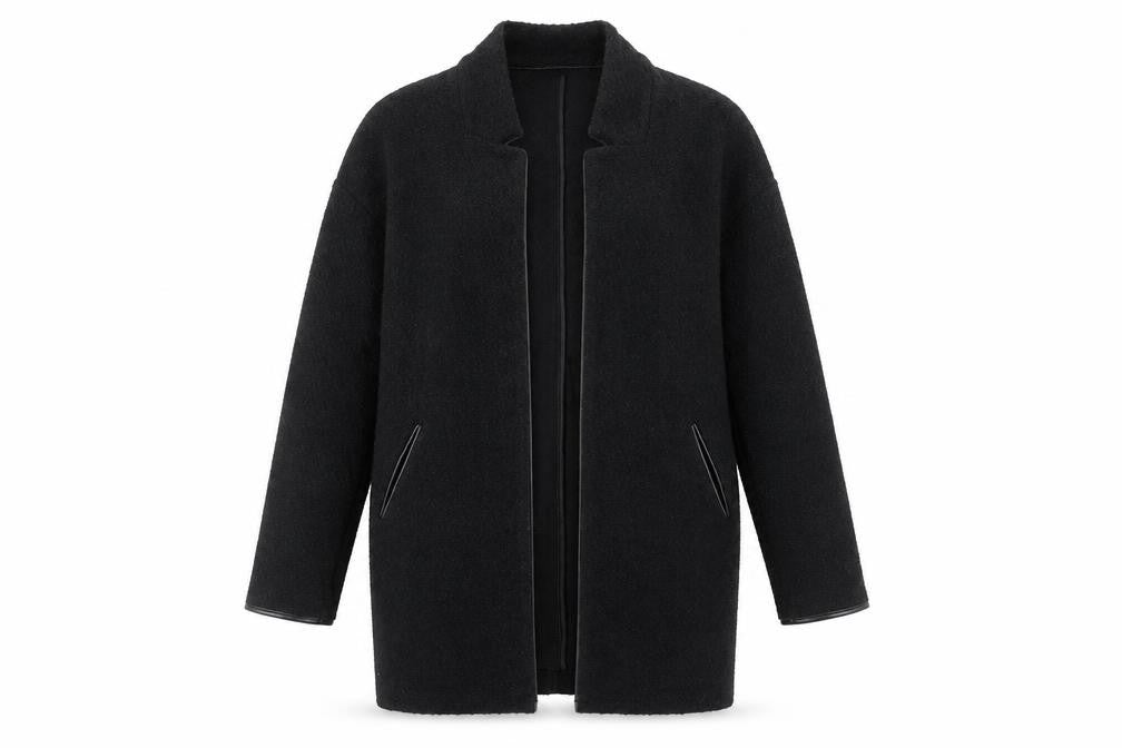 Marks & Spencer Womens Black Collared Longline Cardigan Size 10