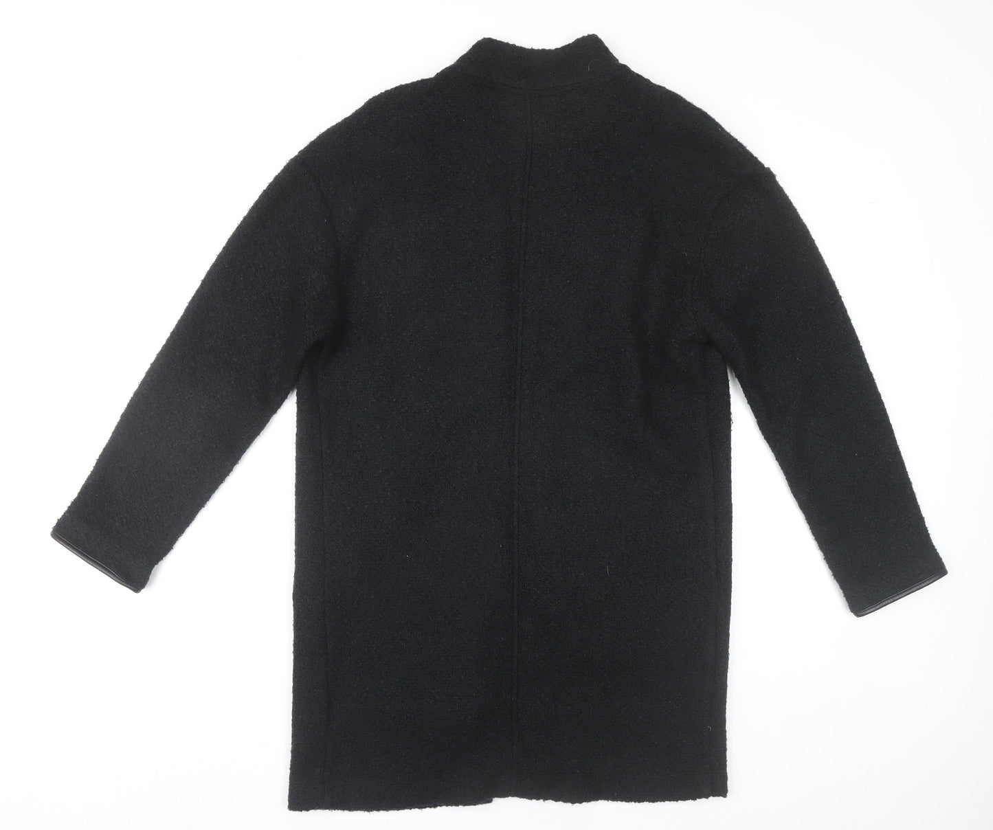 Marks and Spencer Womens Black Collared Longline Cardigan Size 10