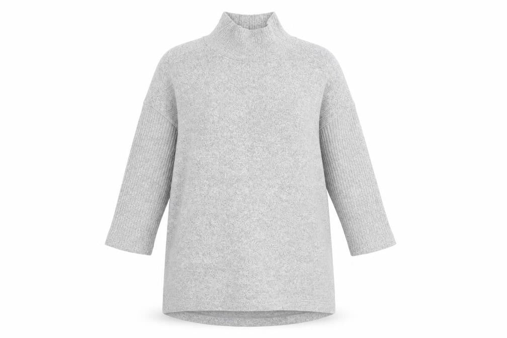 Marks & Spencer Women’s Grey Size 8 Roll Neck Tunic Jumper