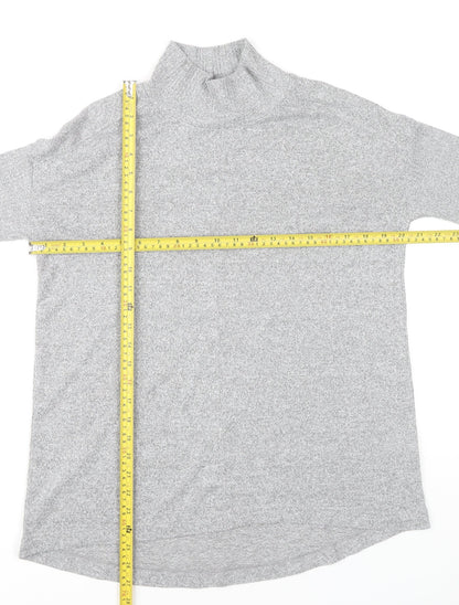 Marks & Spencer Women’s Grey Size 8 Roll Neck Tunic Jumper