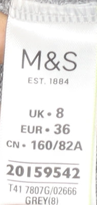 Marks & Spencer Women’s Grey Size 8 Roll Neck Tunic Jumper