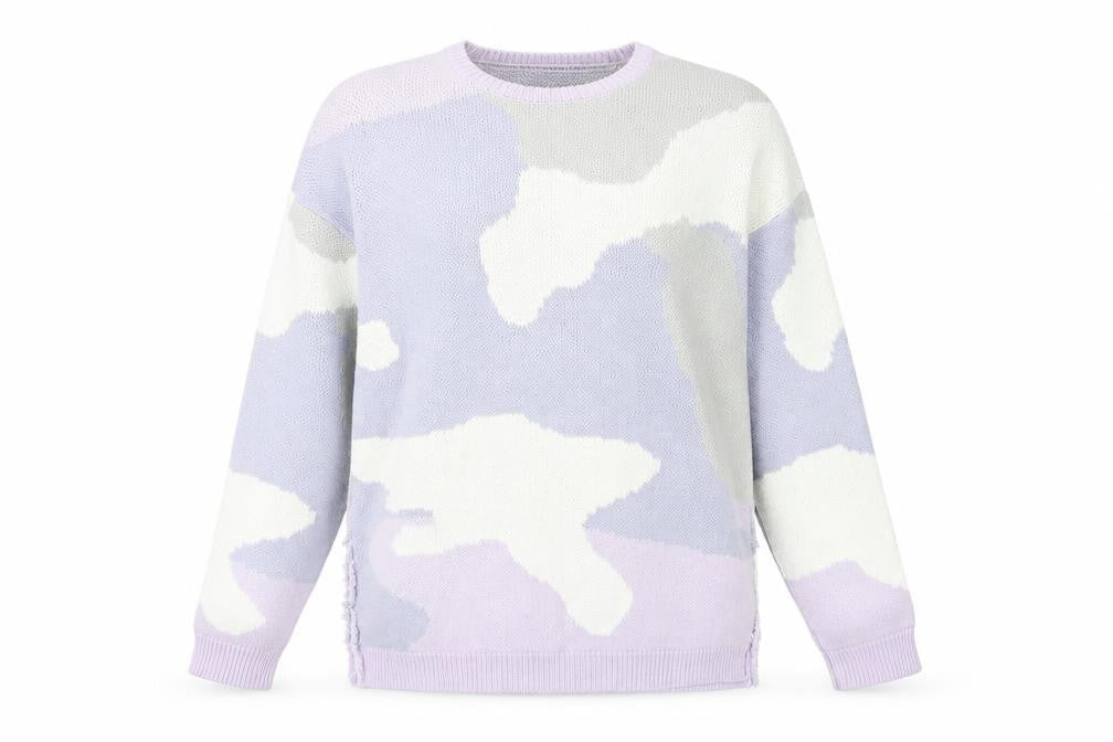 ASOS DESIGN Womens XS Multicoloured Camouflage Crew Neck Pullover Jumper