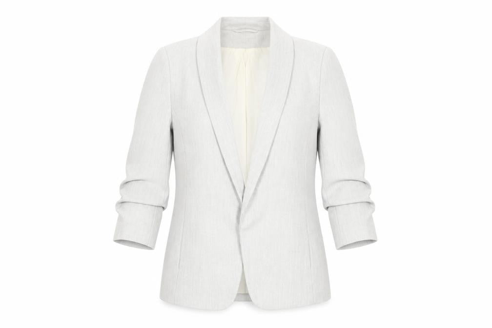 H&M Women’s Grey Shawl Lapel Blazer Size 10 Regular Fit