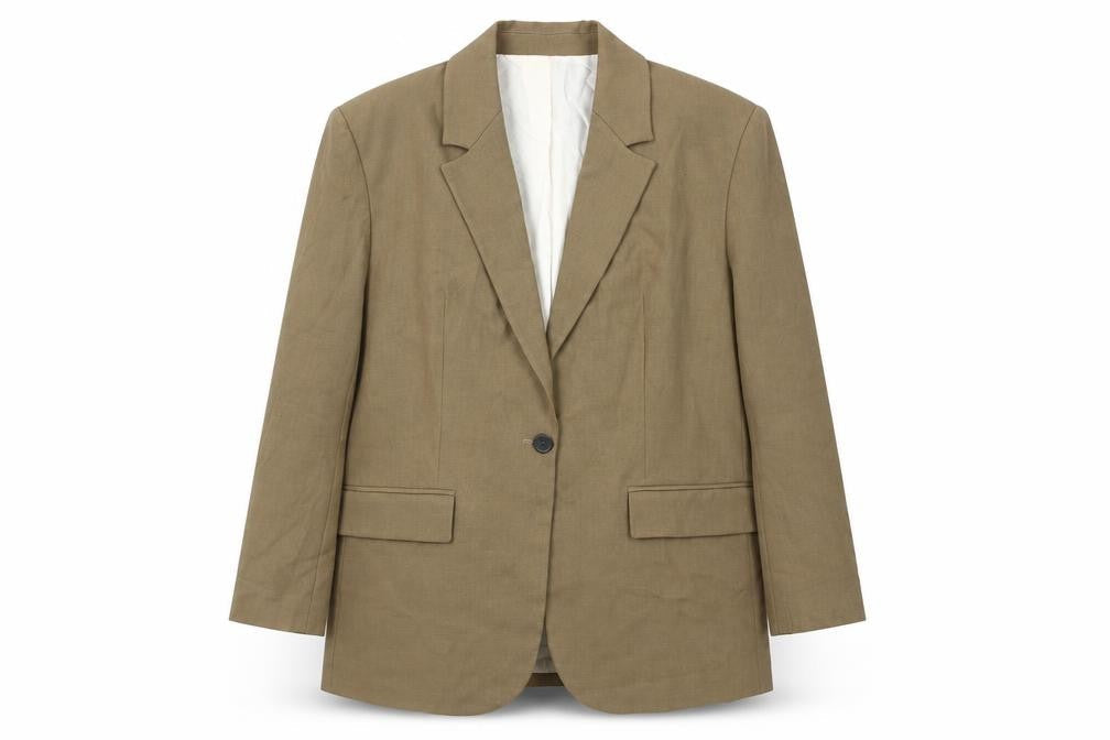 Zara Women Brown Regular Fit Blazer Jacket Size XL Single-Breasted