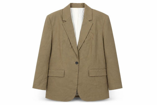 Zara Women Brown Regular Fit Blazer Jacket Size XL Single-Breasted