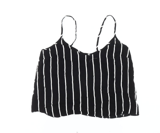 ASOS Women’s Black Striped Viscose Camisole Tank UK 12