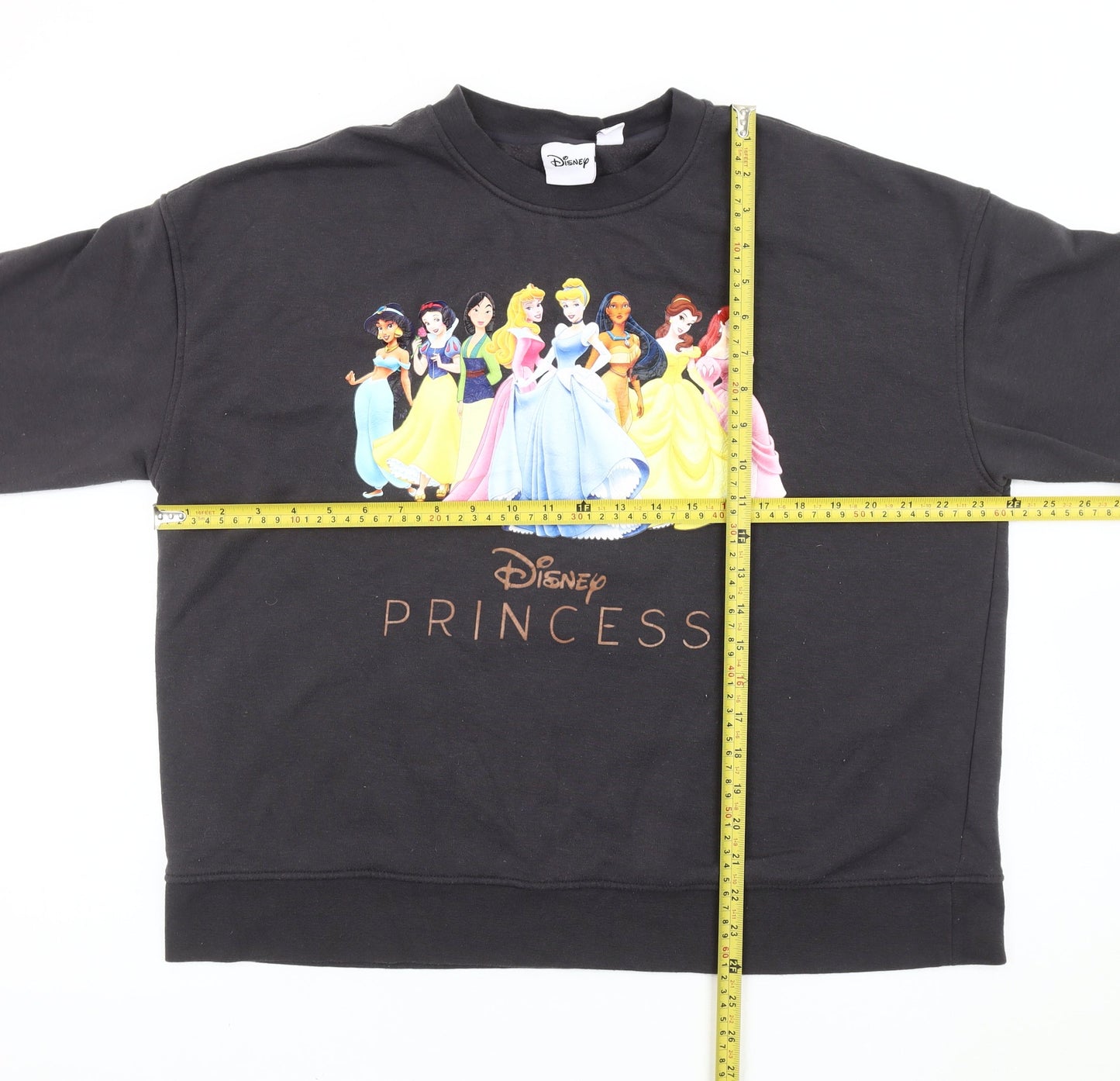 Disney Women’s Black L Pullover Sweatshirt Princess Graphic