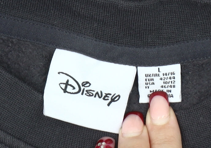Disney Women’s Black L Pullover Sweatshirt Princess Graphic