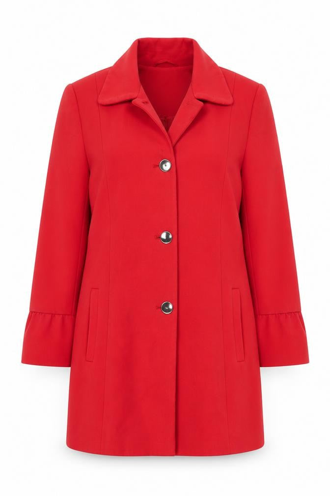 Bonmarché Women’s Red Mid-Length Coat Size 12 Overcoat