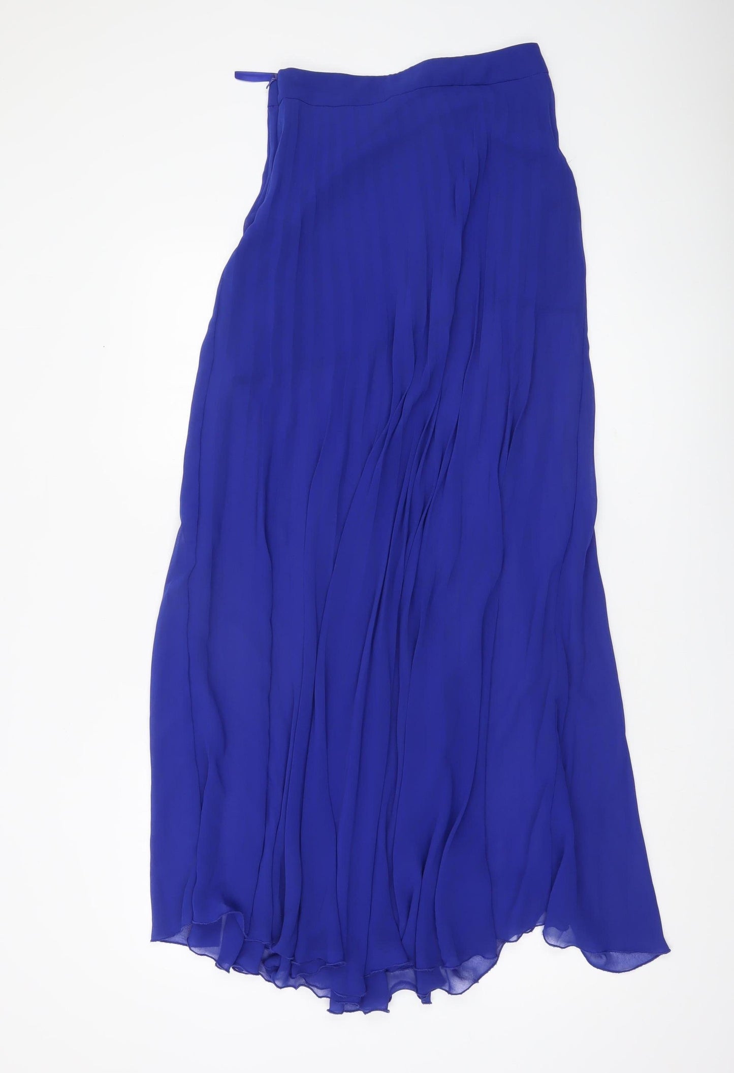 River Island Women’s Blue Midi Flare Chiffon Skirt Size 8