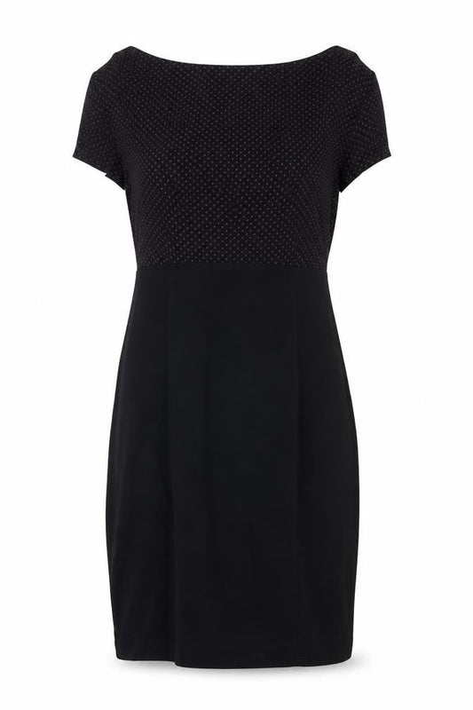 Monsoon Women Black Polka Dot Sheath Dress Size 14 Business Casual