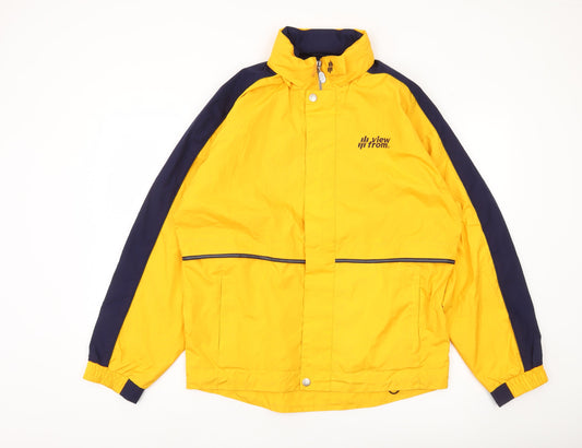 View From Men’s Yellow Windbreaker Jacket Size M Retro Sports