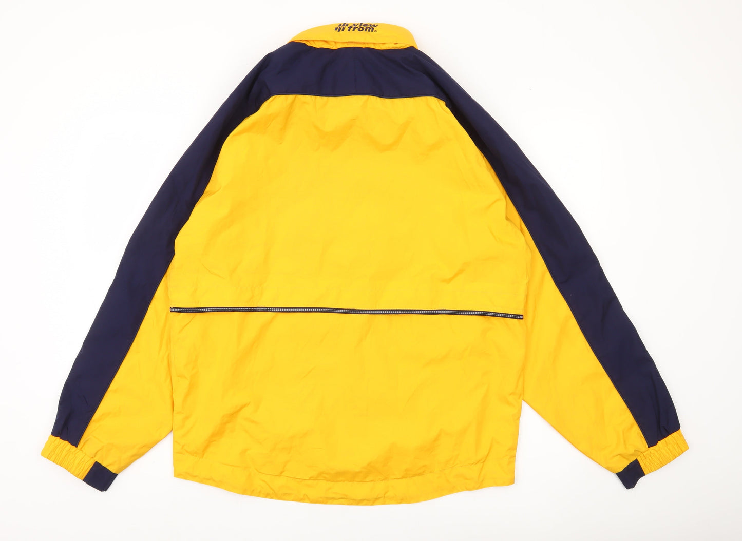 View From Men’s Yellow Windbreaker Jacket Size M Retro Sports