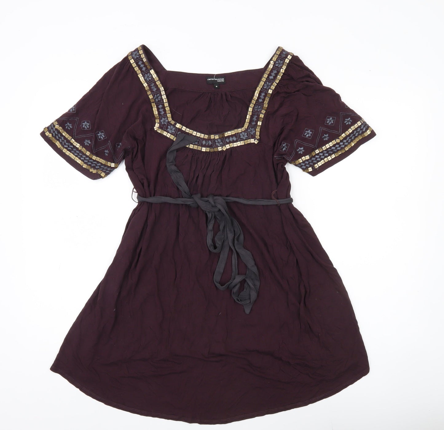 Marks and Spencer Womens Purple Tunic Blouse Size 18 Maternity