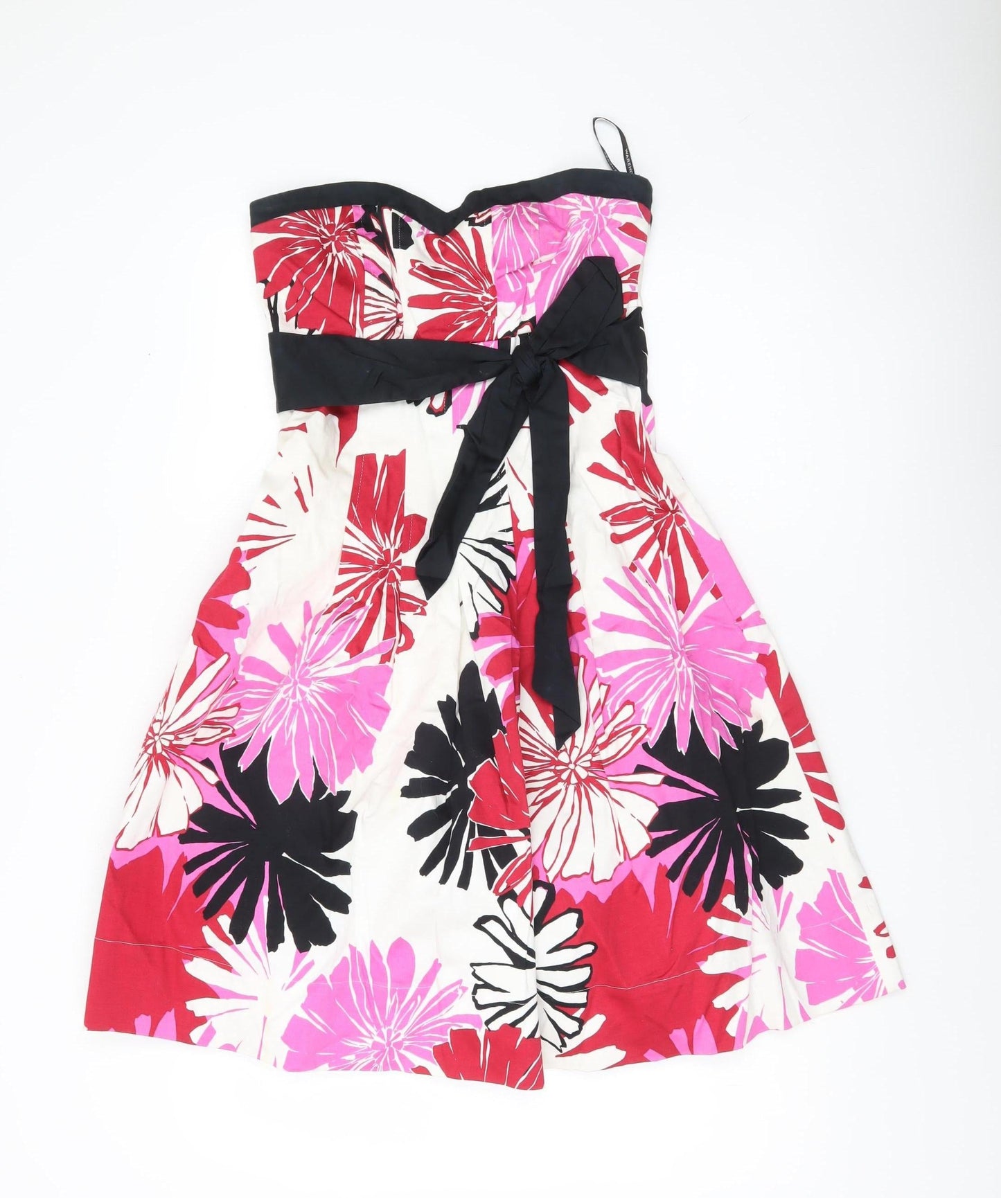 Warehouse Women’s Multicoloured Floral A-Line Strapless Dress Size 10