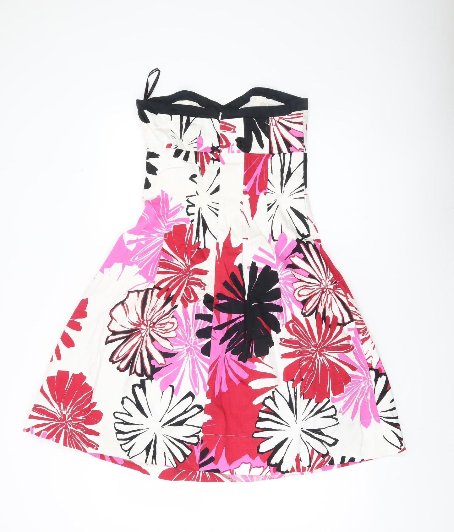 Warehouse Women’s Multicoloured Floral A-Line Strapless Dress Size 10