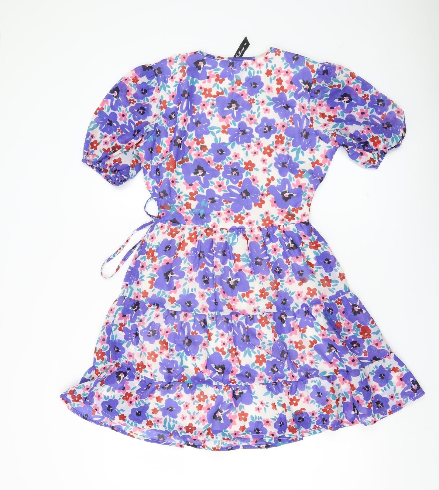 Influence Women’s Multicoloured Size 8 Floral Wrap Short Dress