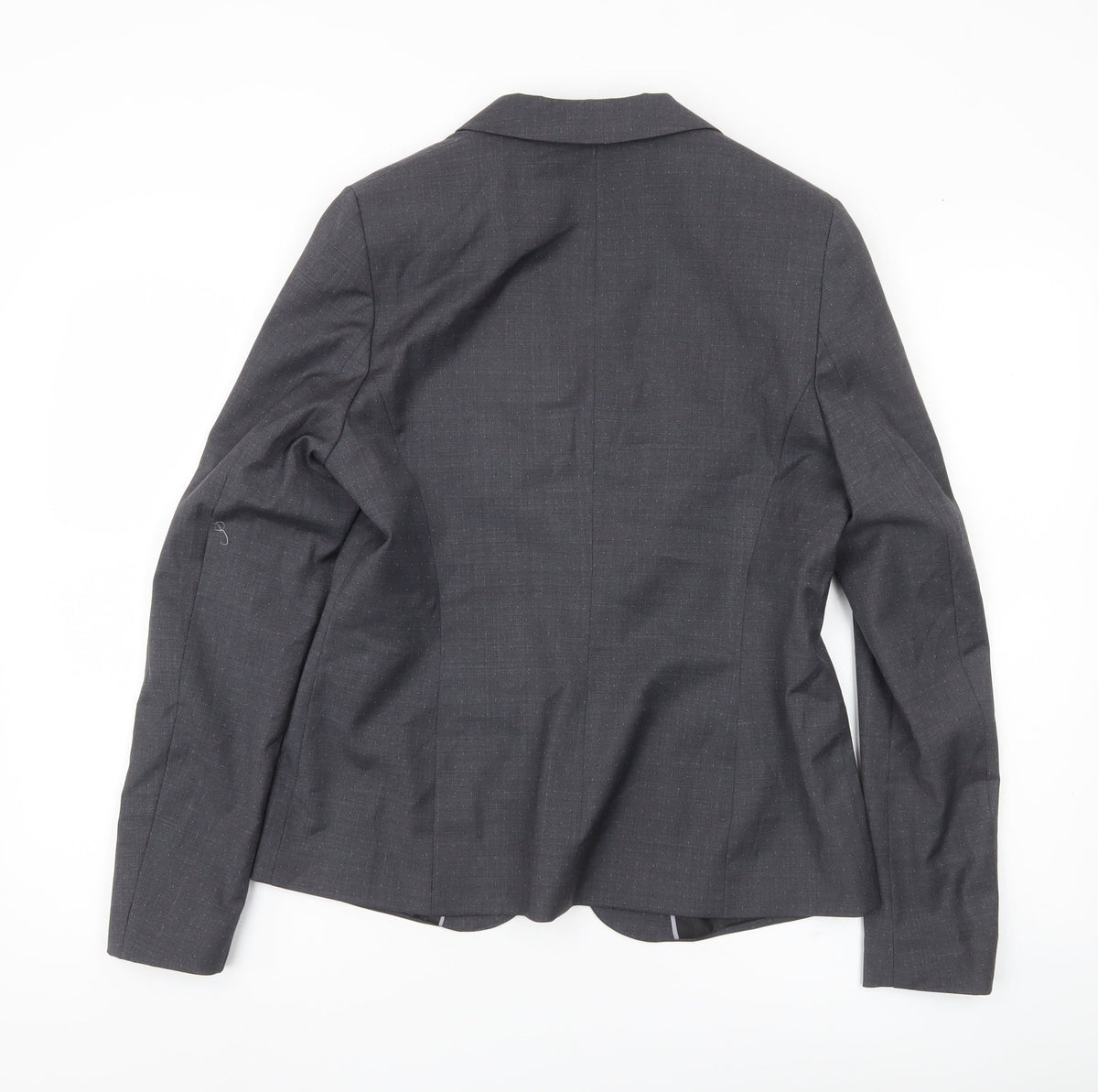 Next Womens Grey Wool Blend Blazer Jacket UK 12 Workwear