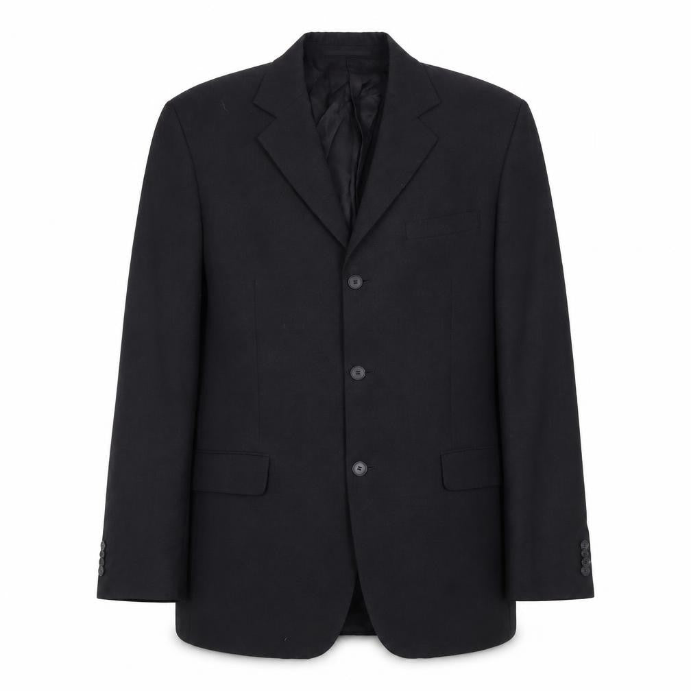 Mexx Mens Black Wool Blend Blazer Jacket UK 40R Classic Fit