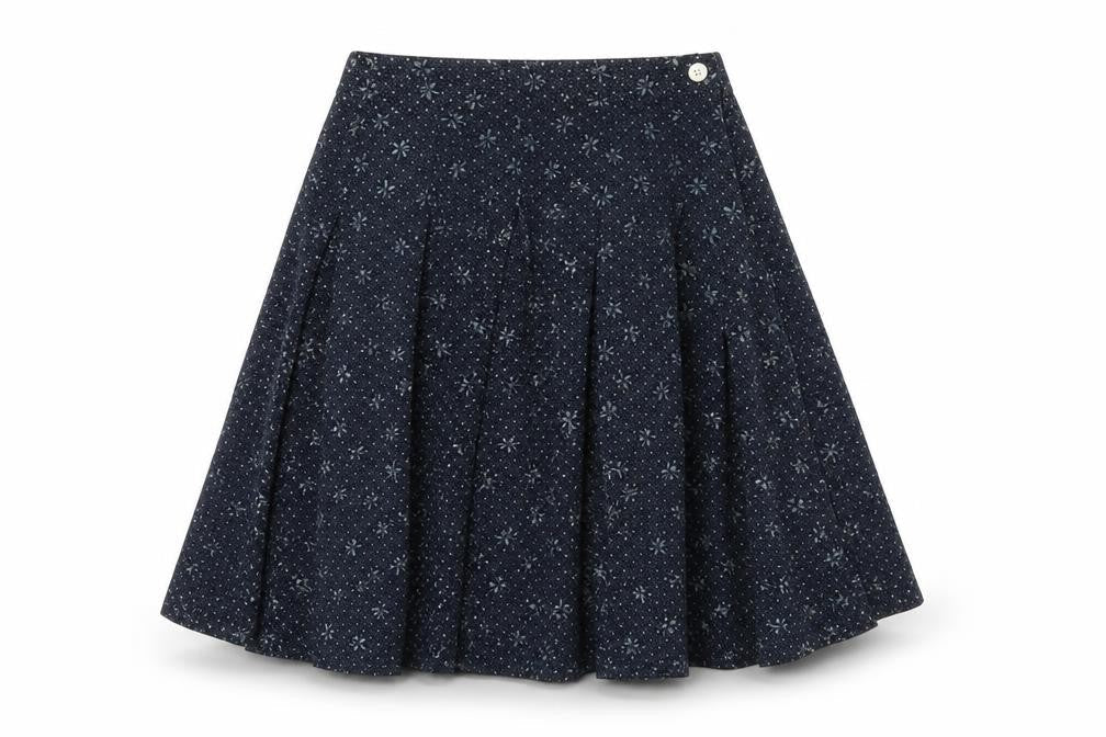 Jaeger Women’s Blue Floral Silk A-Line Knee Length Skirt Size 10