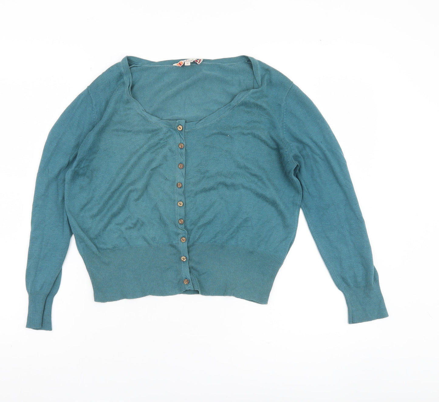 Fat Face Women’s Blue Size 10 Cardigan Cotton Acrylic Knitwear