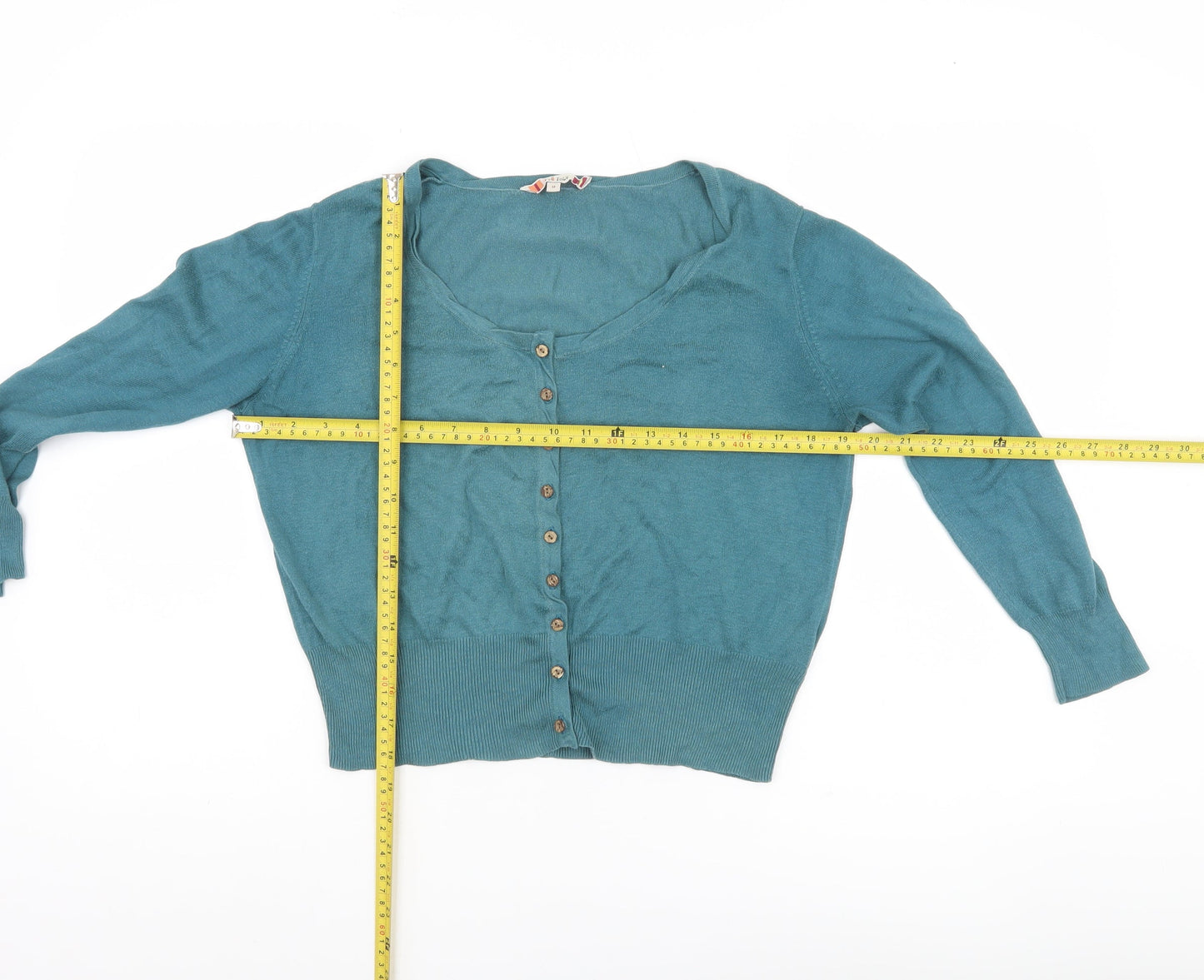 Fat Face Women’s Blue Size 10 Cardigan Cotton Acrylic Knitwear