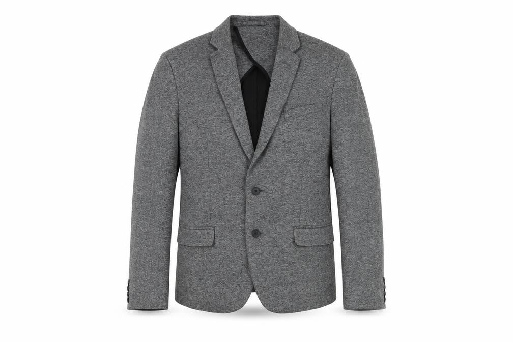 New Look Men Grey Blazer Jacket 42R Regular Fit Notch Lapel