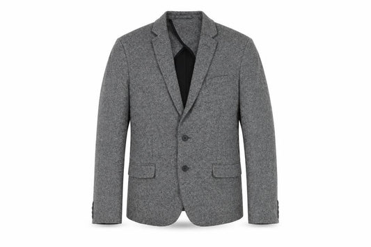 New Look Men Grey Blazer Jacket 42R Regular Fit Notch Lapel