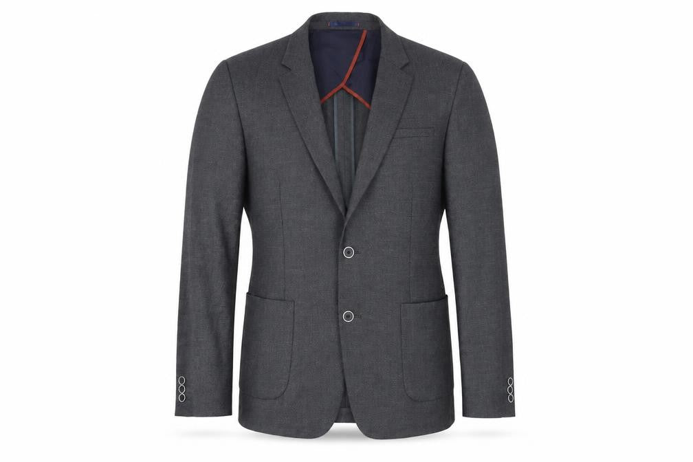River Island Men’s Grey Blazer Jacket UK 42 Regular Fit Formal