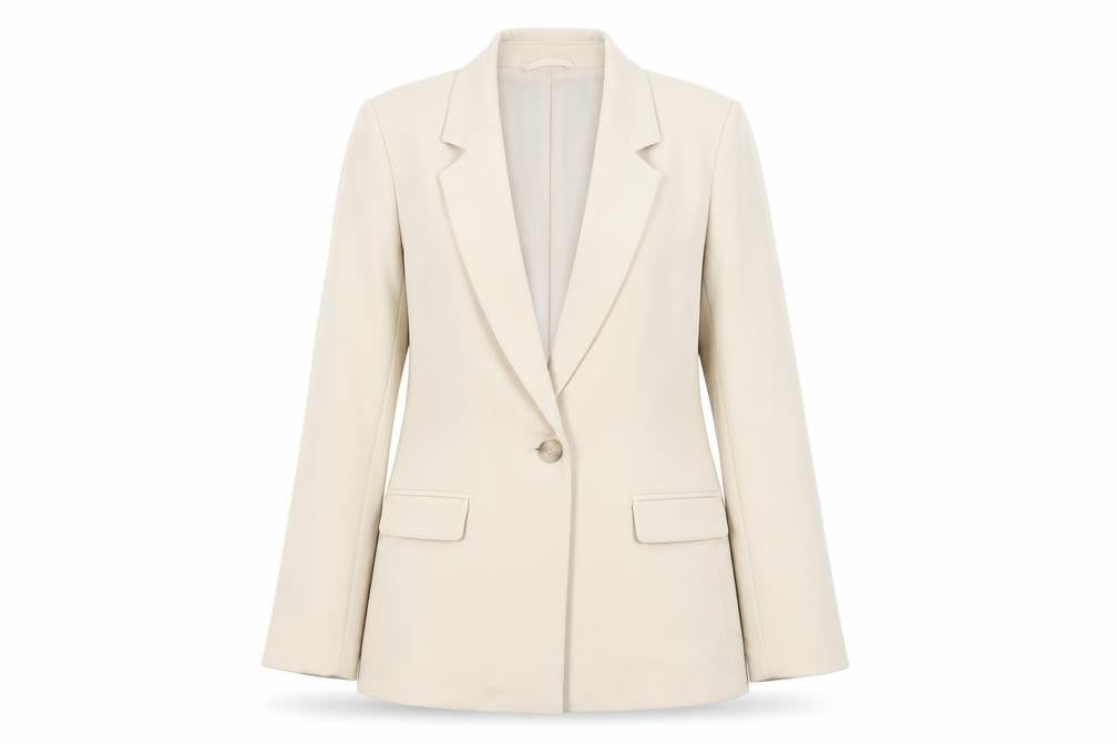 New Look Women Beige Blazer UK 10 Regular Fit Single Breasted