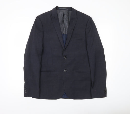 Marks and Spencer Men’s Grey Wool Blend Suit Jacket 38 Chest