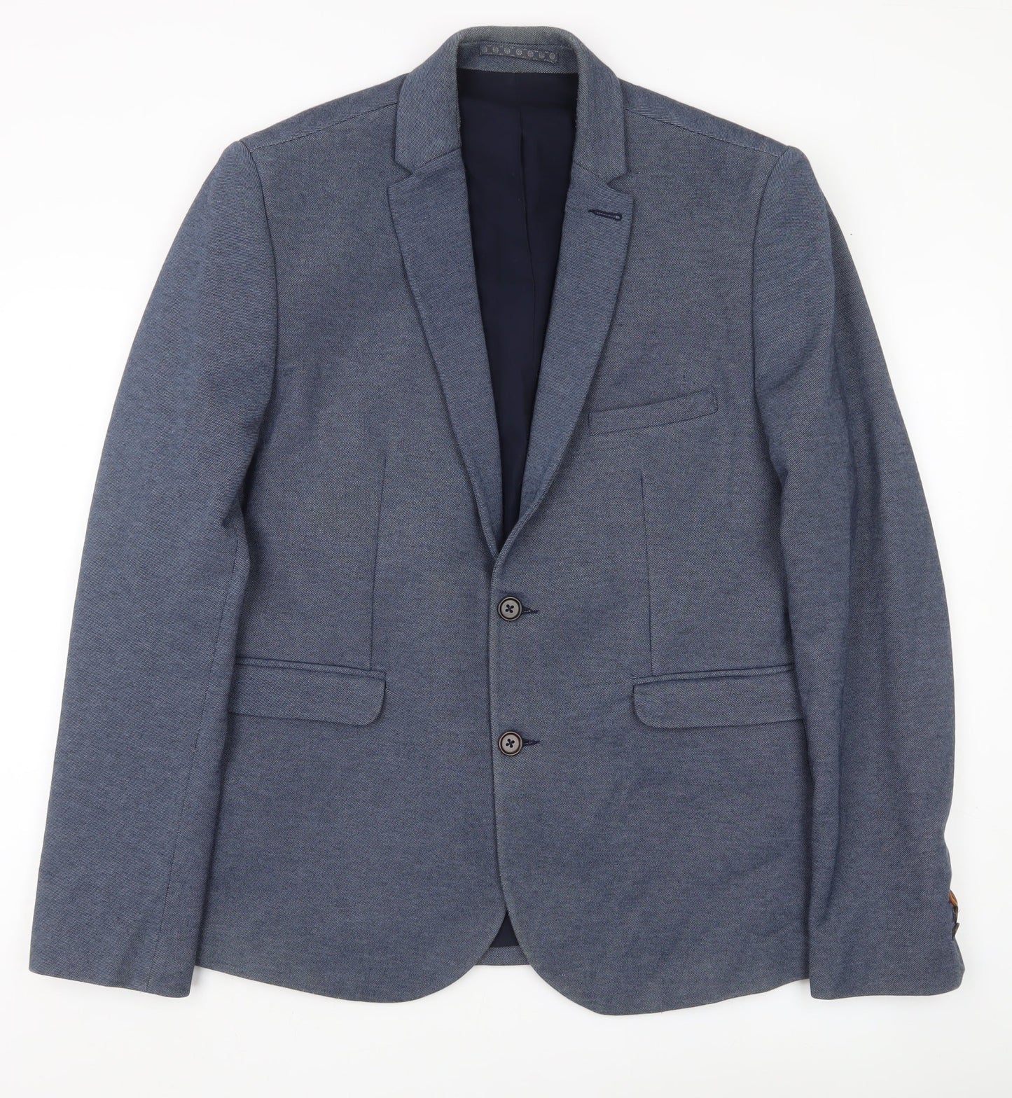Burton Menswear Men’s Blue Blazer Jacket L 41-44” Chest Notch Lapel