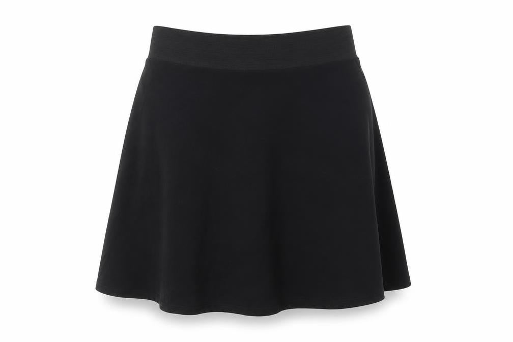 Women's Black Petite A-Line Skirt Size 12 Knee Length