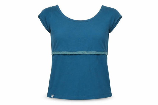 Breastfeed With Confidence Women’s Blue UK 10 Nursing Scoop Neck T-Shirt