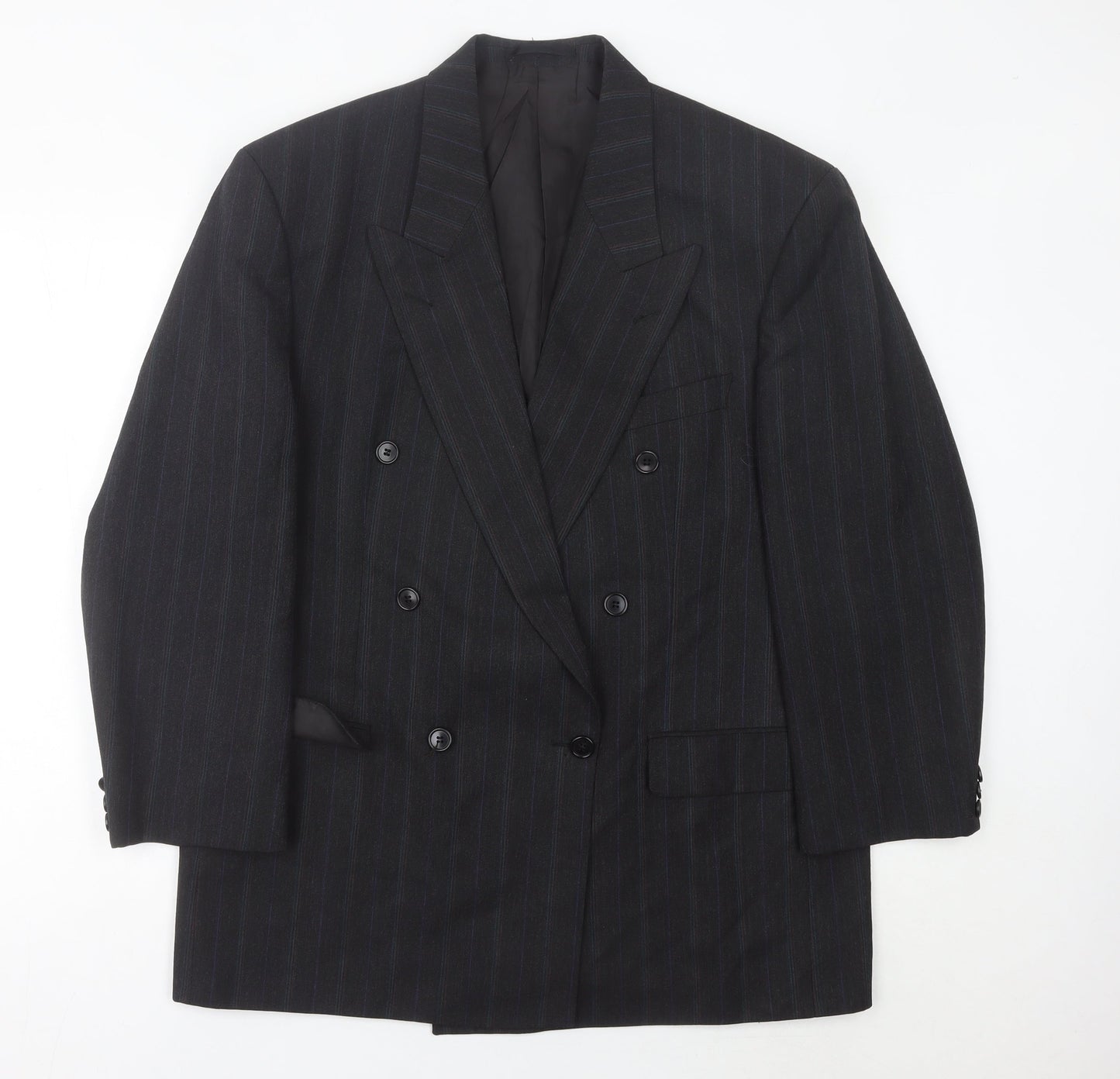 Marks and Spencer St Michael Men’s Grey Pinstripe Blazer 42in Chest Medium