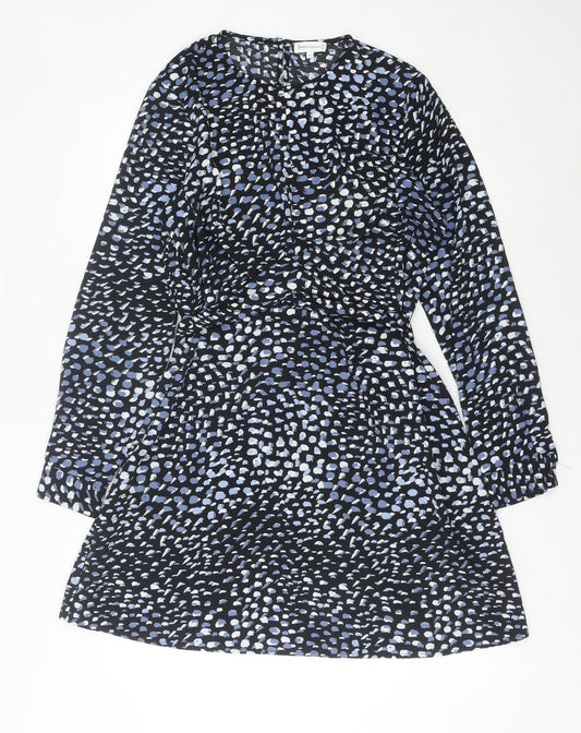 Warehouse Womens Multicoloured Animal Print A-Line Dress UK 14