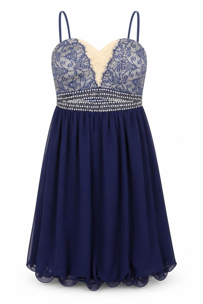 Little Mistress Womens Blue Size 10 Fit & Flare Cocktail Party Dress