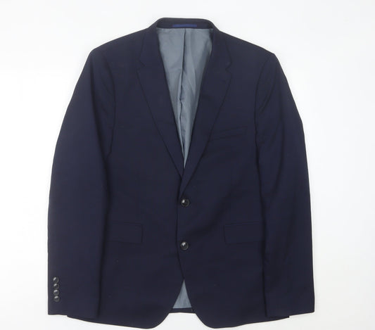 Burton Menswear Men Blue 42R Skinny Fit Blazer Jacket