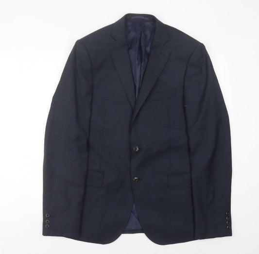 Marks and Spencer Men's Blue Wool Blazer Jacket 40R Medium