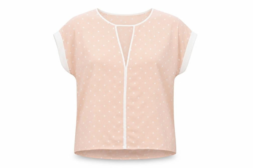 Phase Eight Women’s Beige Polka Dot Blouse Size 12 Tunic Top
