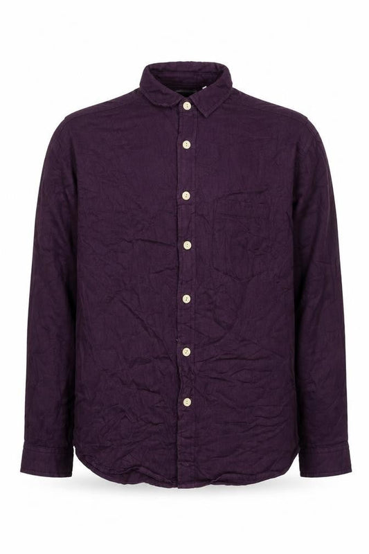 ASOS DESIGN Men’s Purple Cotton Button-Up Shirt Size S Regular Fit
