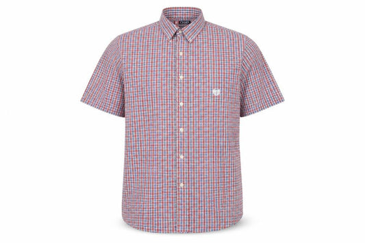 Chaps Men's Multicoloured Check Cotton Short Sleeve Shirt M