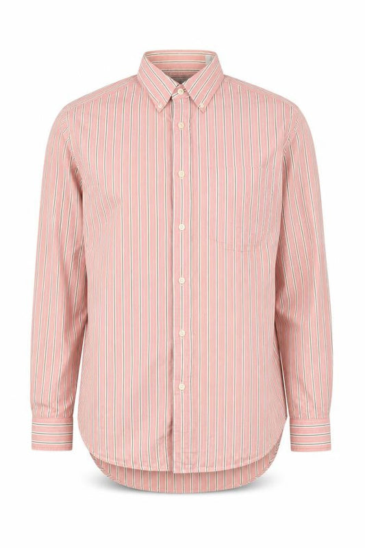 Gap Men's Pink Striped Classic Fit Cotton Button-Up Shirt Size S