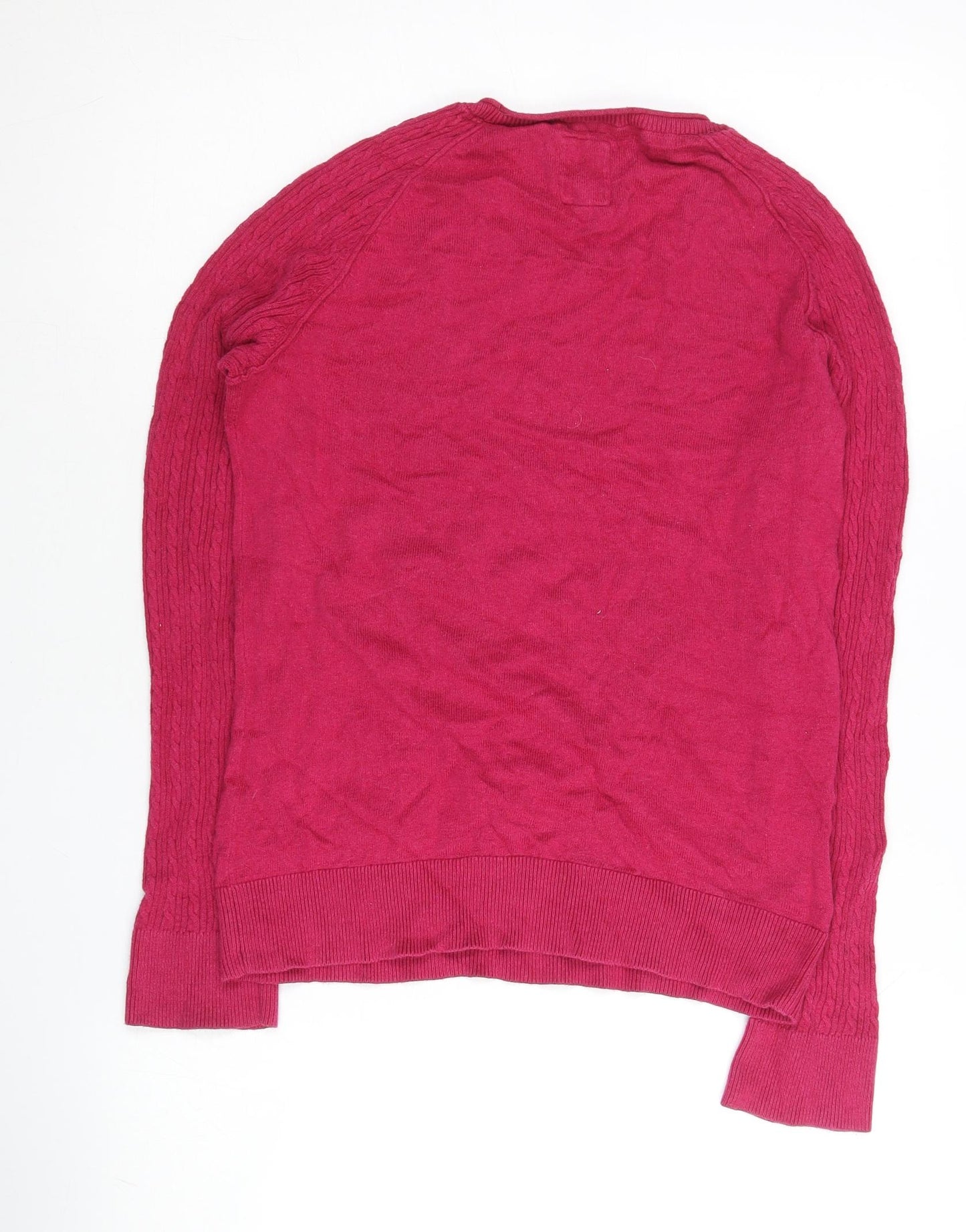 Mantaray Womens Pink Cable-Knit Pullover Jumper Size 10