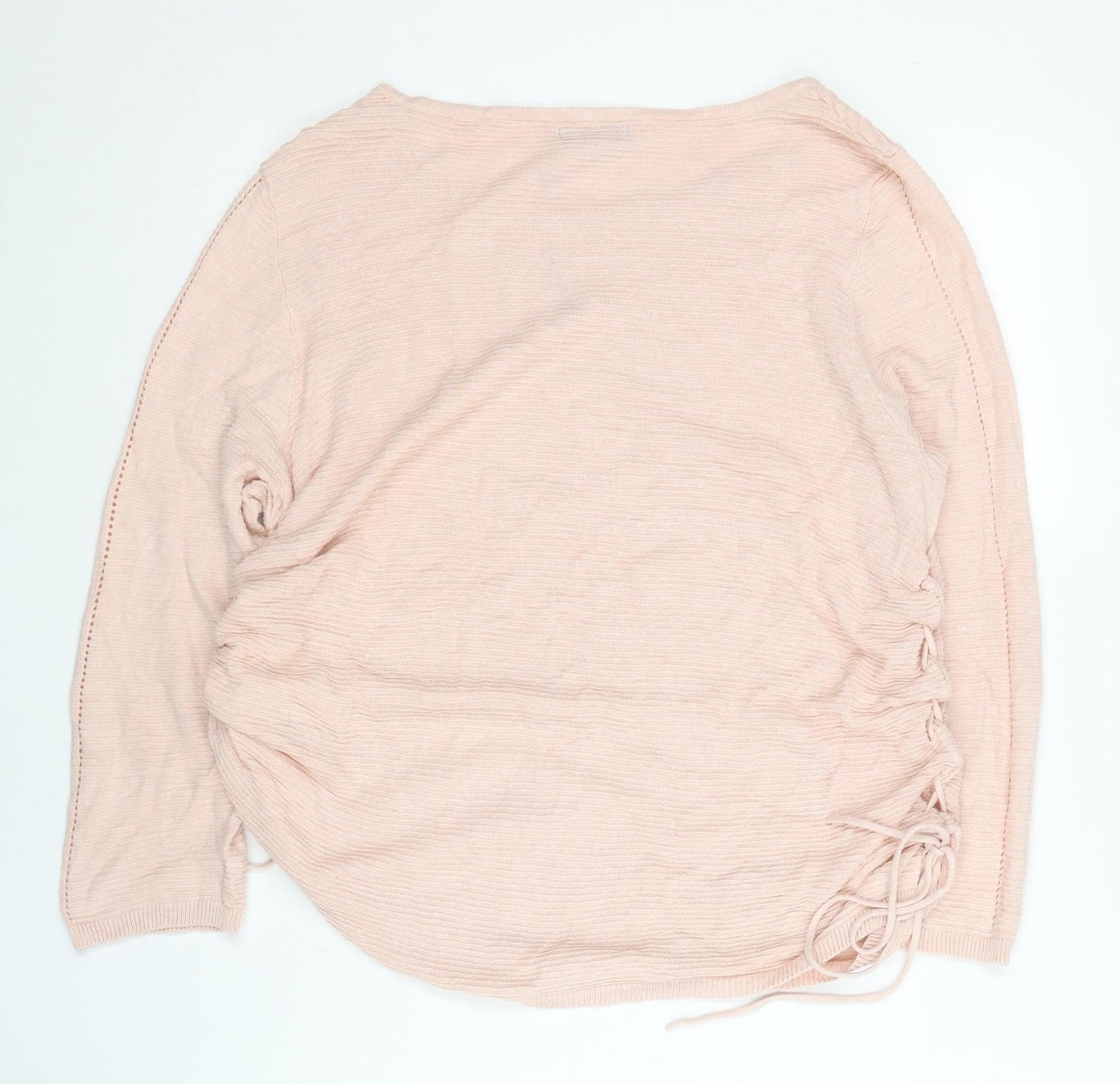M&Co Women’s Pink Size 14 Pullover Jumper Scoop Neck Long Sleeve