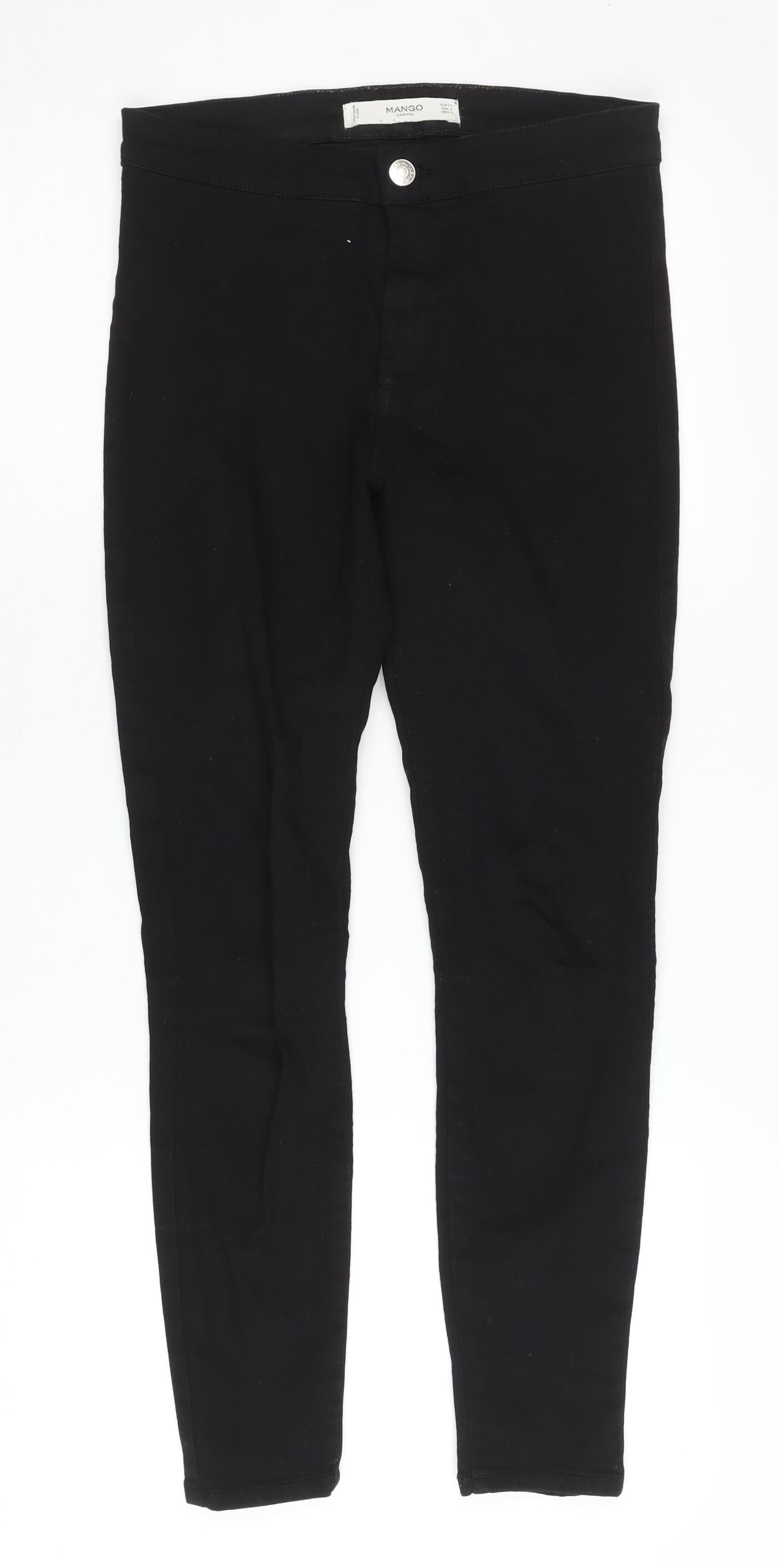 Mango Women’s Black Skinny Jeans Size 6 Slim Fit Cotton Blend