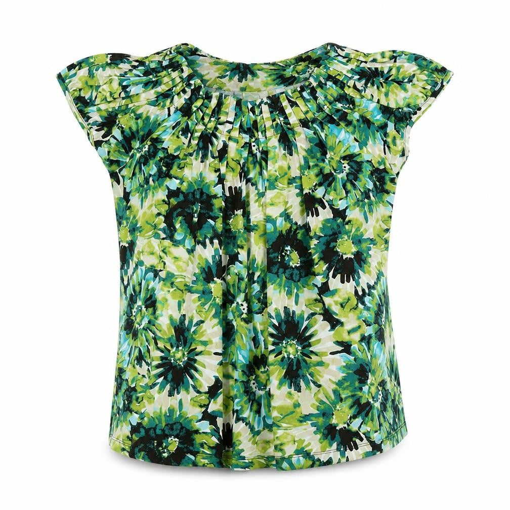 Style & Co Women’s Multicoloured Floral Tunic Blouse PL Petite L