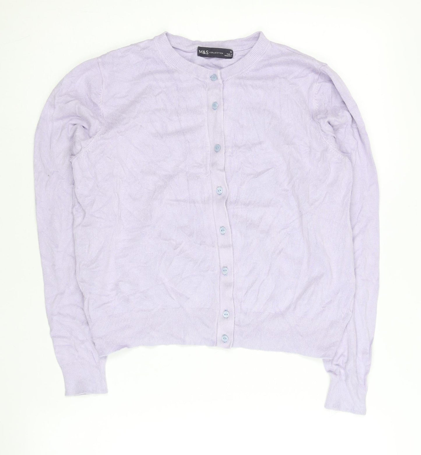 Marks and Spencer Womens Purple Size 14 Cardigan Knitwear