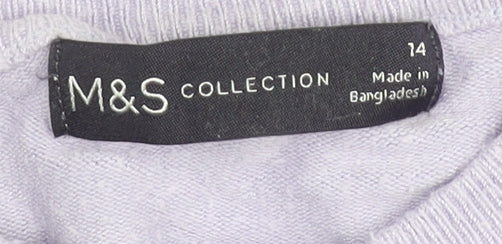 Marks and Spencer Womens Purple Size 14 Cardigan Knitwear